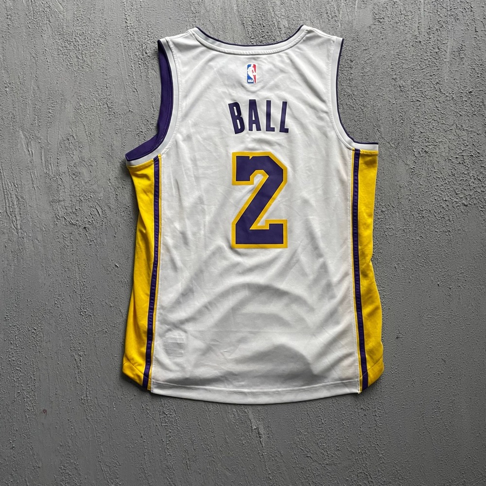 Lonzo Ball Lakers Jersey Men Medium White Fanatics NBA
